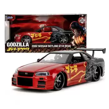 Jada Godzilla 2002 Nissan Skyline GT-R (R34) - 253253024