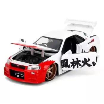 Jada Street Fighter Rye Figürü & Nissan Skyline GTR R34 - 253255071