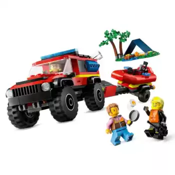 LEGO City 4x4 Kurtarma Botlu İtfaiye Kamyonu - 60412