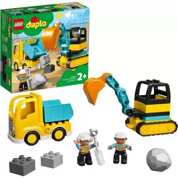 LEGO DUPLO İnşaat Kamyonu ve Paletli Kazıcı, 10931