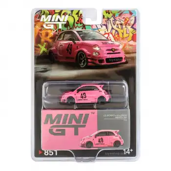 Mini GT 1/64 ABARTH 595 LB-WORKS x Abas Works Pink - Blister Paket- MGT00851-BL