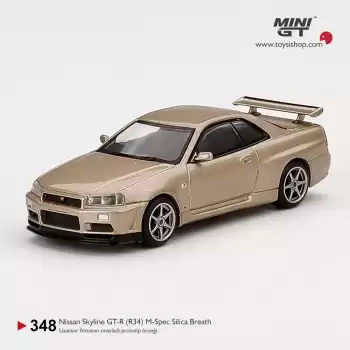 Mini GT Nissan Skyline GT-R (R34) M-Spec Silica Breath - 348