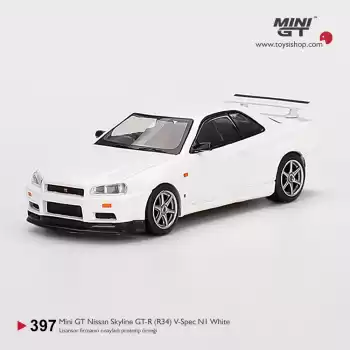 Mini GT Nissan Skyline GT-R (R34) V-Spec N1 White - 397