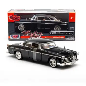 Motor Max 1:24 1955 Chrysler C300 Siyah - 73302