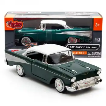 Motor Max 1:24 1957 Chevy Bel Air Yeşil Krom - 73228