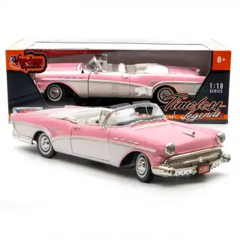 Motor Max 1:18 1957 Buick Roadmaster Pembe Klasik Model Araba - 73152