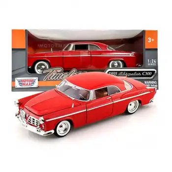 Motor Max 1:24 1955 Chrysler C300 Diecast Model Araba Kırmızı - 73302