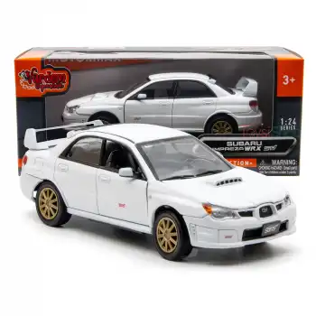 Motor Max 1:24 Subaru Impreza WRX Sti Diecast Model Araba Beyaz - 73330