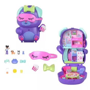 Polly Pocket ve Maceraları Kompakt Oyun Seti JFG56 - Göz Bantlı Köpek