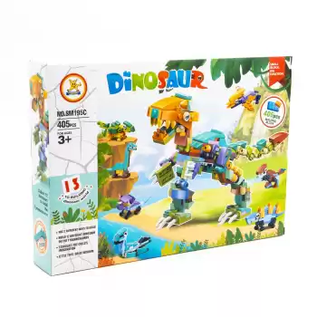 Bricks - 12 in 1 Dinozor Yapım Seti - Blok Oyuncak SM195C