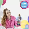 Barbie Extra Renkli Elbiseli Bebek ve Hayvan Arkadaşı Timsah (GYJ78)