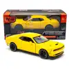 Motor Max 1:24 2018 Dodge Challenger SRT Hellcat Widebody Die-Cast Sarı Model Araba - 79350