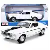 Maisto 1:18 1968 Ford Mustang GT Cobra Jet Diecast Model Araba Beyaz - 31167
