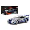 Jada 1:32 Fast & Furious Brians Nissan Skyline GT-R (R34) - Gümüş/Mavi - 24075