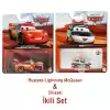 Disney Pixar Cars - Rusteze Lightning McQueen & Chisaki - İkili Setler