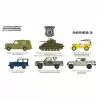 Greenlight 1:64 Battalion 64 Series 3 1984 Chevrolet M1009 CUCV in Camouflage with Mounted Machine Guns 61030-E