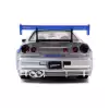 Jada Fast & Furious Brian’s Nissan Skyline GT-R (BNR34) 1:24 Gümüş-Mavi 97158
