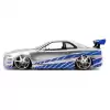 Jada Fast & Furious Brian’s Nissan Skyline GT-R (BNR34) 1:24 Gümüş-Mavi 97158