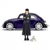 Jada Wednesday 1972 VW Beetle with Wednesday & Thing Figures