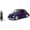 Jada Wednesday 1972 VW Beetle with Wednesday & Thing Figures