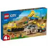 LEGO City İnşaat Kamyonları ve Yıkım Gülleli Vinç - 60391