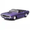 Maisto 1:24 1970 Dodge Challenger R/T Convertible Mor Metal Model Araba- 31264
