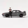 [Ön Satış]  Mini GT 1/64 Nissan Skyline GT-R (R32)Gunmetal W/ Matsuda Figure Tsugio Matsuda Collection - MGT00869