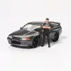 [Ön Satış]  Mini GT 1/64 Nissan Skyline GT-R (R32)Gunmetal W/ Matsuda Figure Tsugio Matsuda Collection - MGT00869