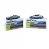 Tarmac Works 1/64 VERTEX Nissan Silvia S13 Blue/Grey - GLOBAL64 T64G-025-PU