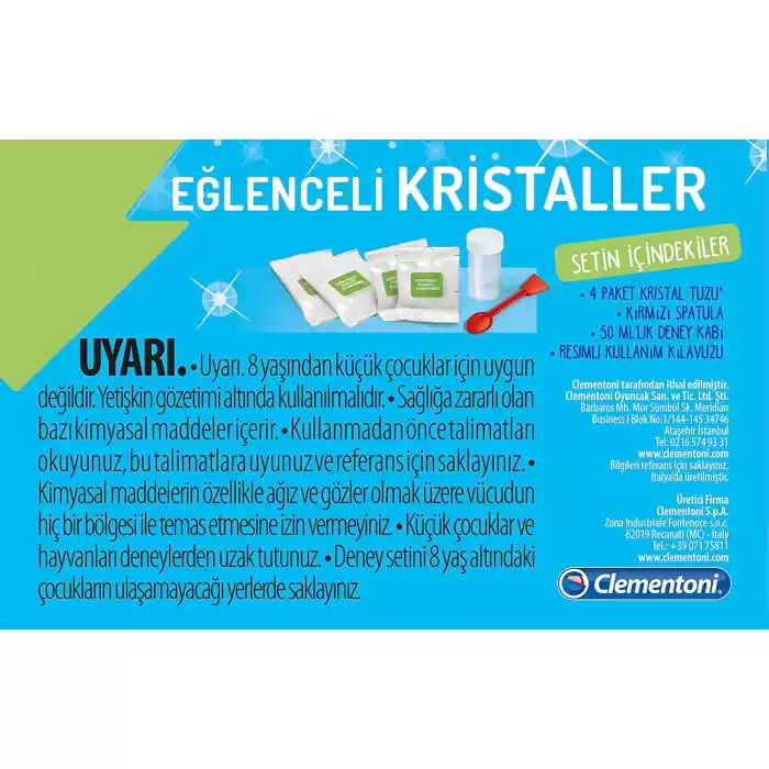 Clementoni - 64965 - Bilim Seti - Kristal Yapımı
