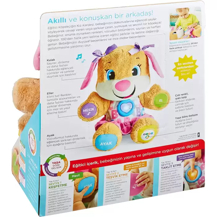 Fisher-Price Eğlen & Öğren, Eğitici Köpekçiğin Kız Kardeşi, Sesli (Türkçe)