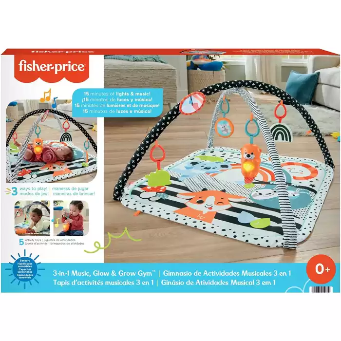 Fisher-Price Neşeli Hayvanlar 3ü 1 Arada Jimnastik Merkezi