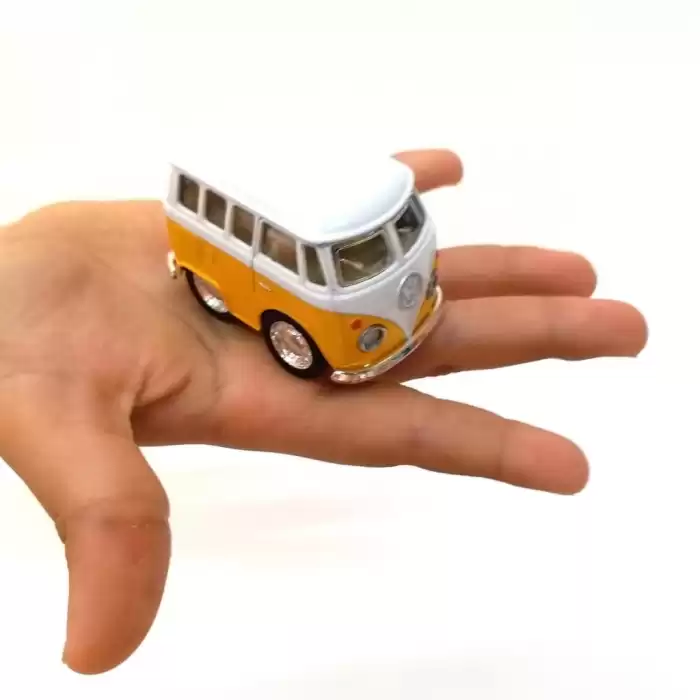 Die Cast Metal Volkswagen Little Van Oyuncak Minübüs 4.5 CM - Metalik Renk