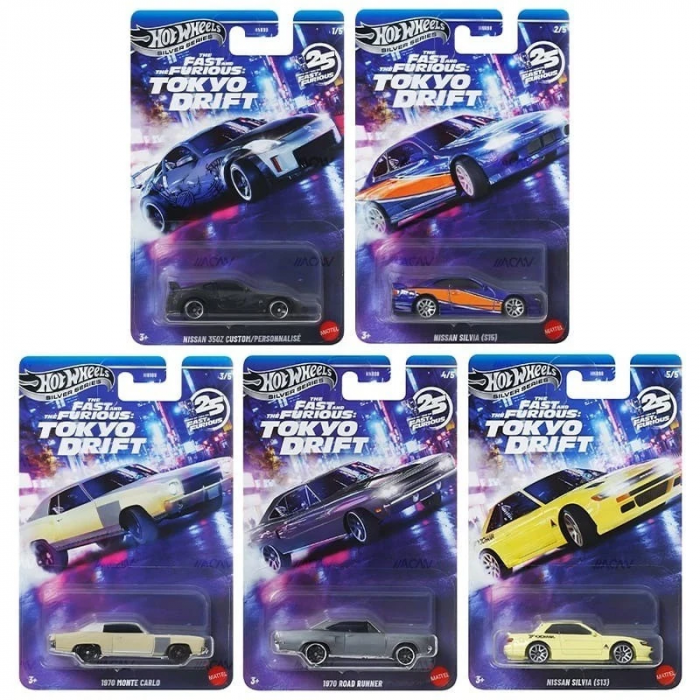Hot Wheels Fast & Furious Tokyo Drift 5'li Set HNR88-979M