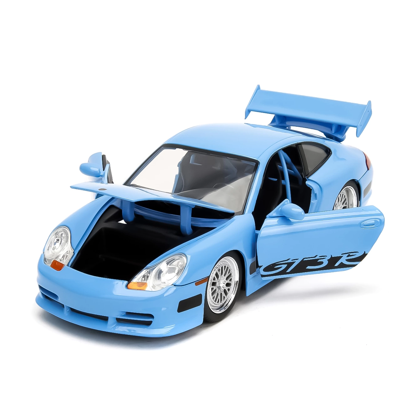 Modèle Réduit Porsche 911 GT3 RS Fast & Furious 1:24 Jada Toys - Brian's Voiture Bleue, édition Limitée, Portes Ouvrantes