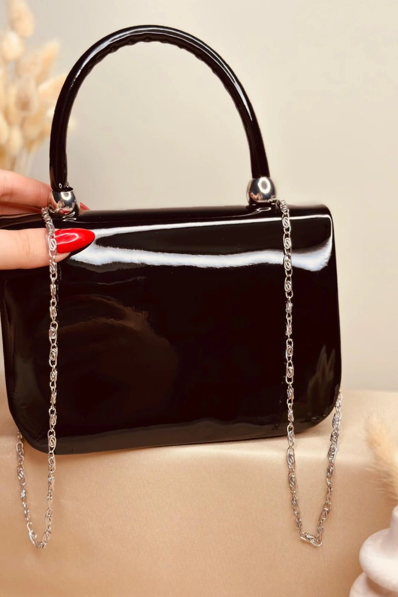 ELORA GLOSS SİYAH ÇANTA