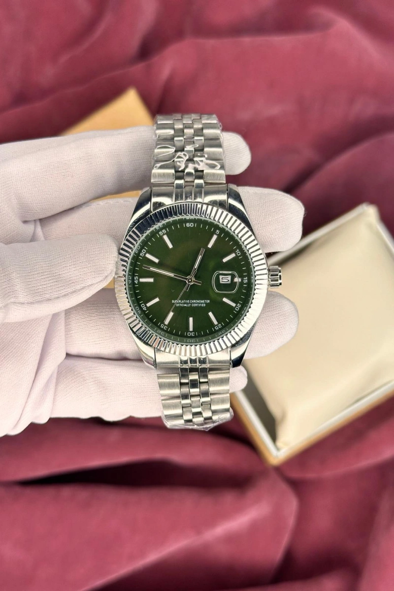 YEŞİL FLUTED BEZEL OTOMATİK ERKEK KOL SAATİ