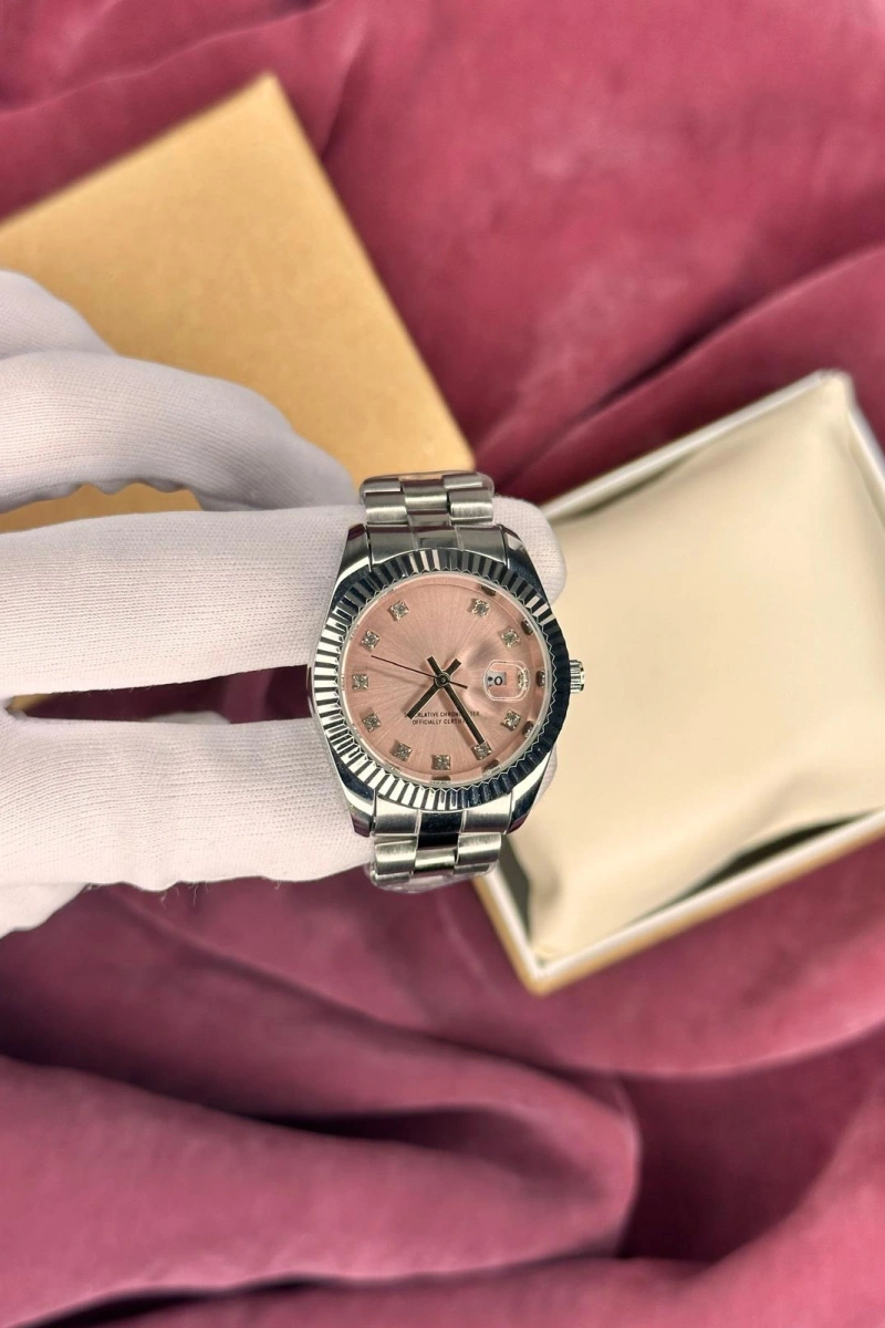 PEMBE KADRANLI DATEJUST KADIN KOL SAATİ