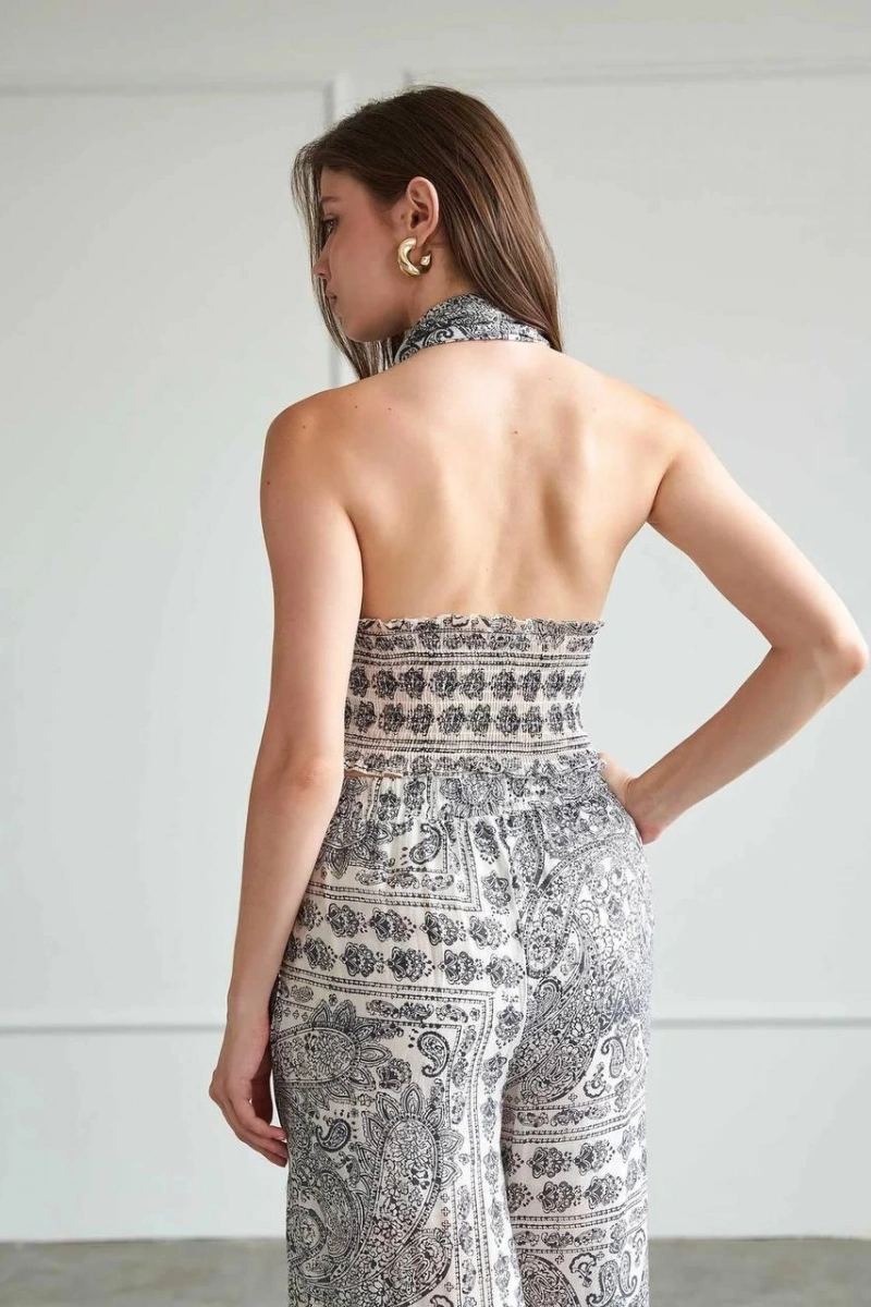 BOHEM DESEN CROP PANTOLAN TAKIM