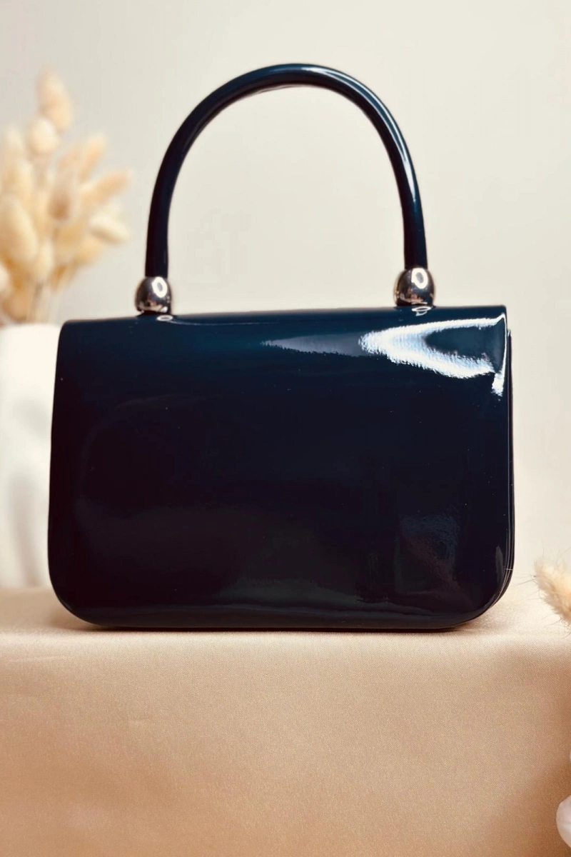 ELORA GLOSS LACİVERT ÇANTA