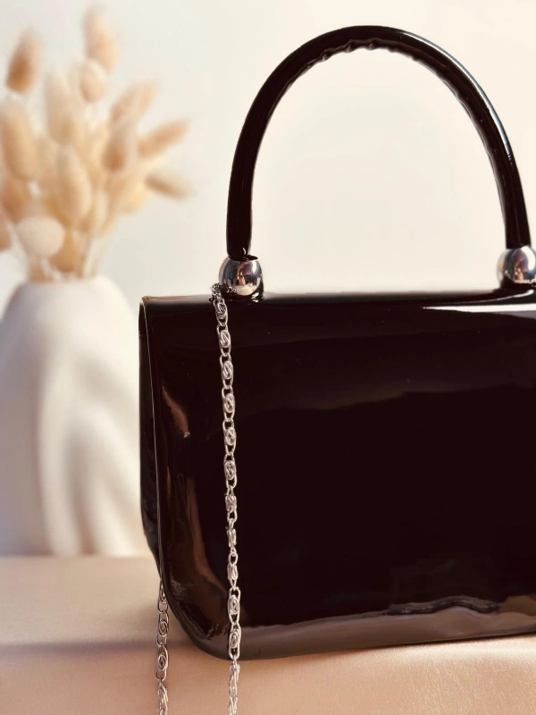 ELORA GLOSS SİYAH ÇANTA