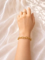 KLASİK HALKA ZİNCİR GOLD BİLEKLİK