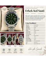 YEŞİL FLUTED BEZEL OTOMATİK ERKEK KOL SAATİ