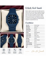ANALOG KEMİK KORDON LACİVERT KOL SAATİ