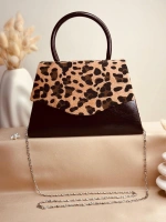 ELORA LEOPAR DESENLİ KOYU KAHVE ÇANTA