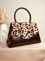 ELORA LEOPAR DESENLİ KOYU KAHVE ÇANTA