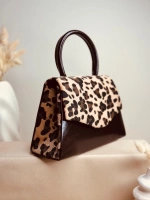 ELORA LEOPAR DESENLİ KOYU KAHVE ÇANTA