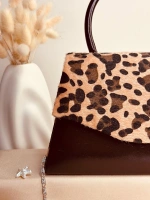 ELORA LEOPAR DESENLİ KOYU KAHVE ÇANTA