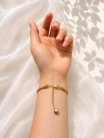 YILDIZ-GÖZ FİGÜR CHARMLI GOLD BİLEKLİK