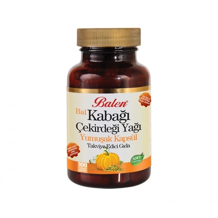 BALEN Bal Kabağı Çekirdeği Yağı Yumuşak Kapsül 1380 Mg* 100 ADET